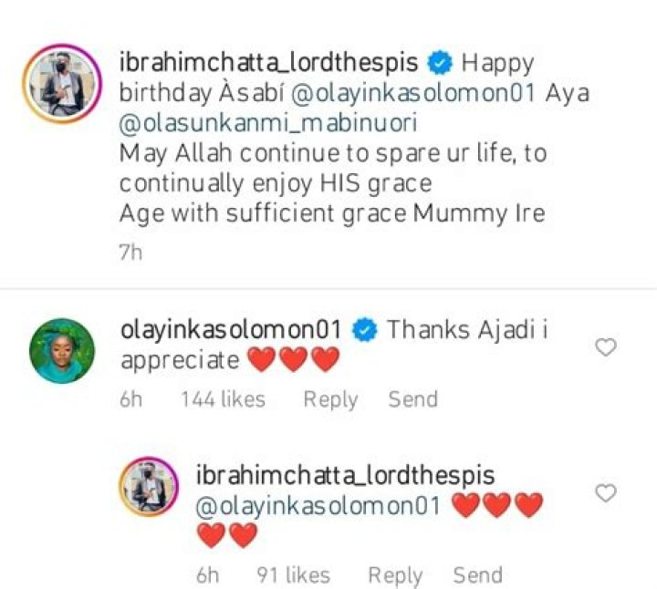 
Ibrahim Chatta Celebrates His Babymama, Olayinka Solomon After Years Of Separation 