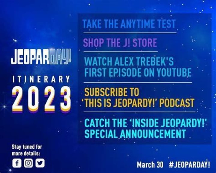 
Today’s Final Jeopardy! answer: Wednesday, March 29, 2023 